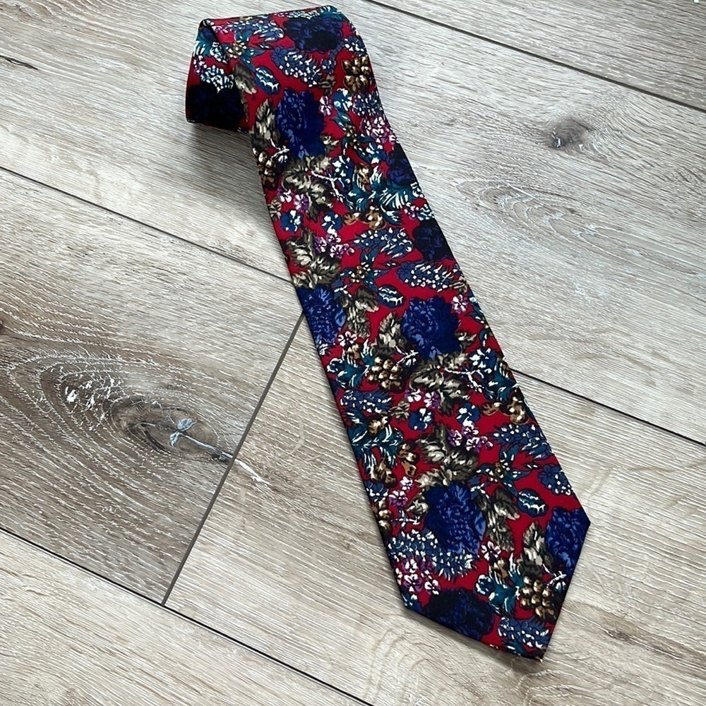 Vintage Christian Dior Monsieur Floral Silk Neck Tie